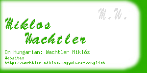 miklos wachtler business card