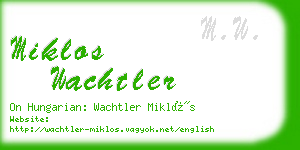 miklos wachtler business card